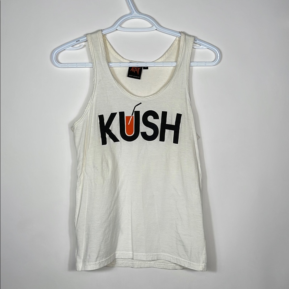 White Tank Top with Graphic Print